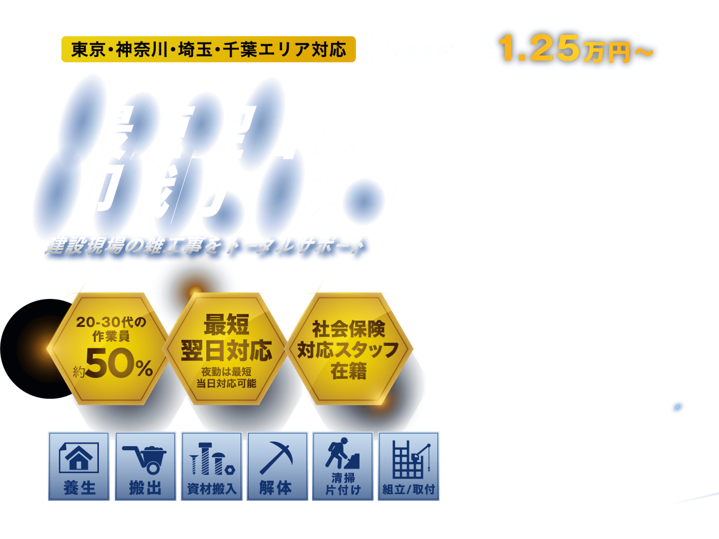 最短翌日に、即戦力が来る